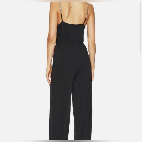 JASON WU NWT Emmett Jeweled Strap Cowl Neck Black Jumpsuit - Picture 2 of 13